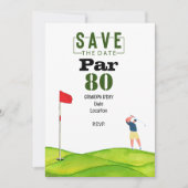 Golf 80th Verjaardag eten slaap golf herhalen Kaart (Voorkant)