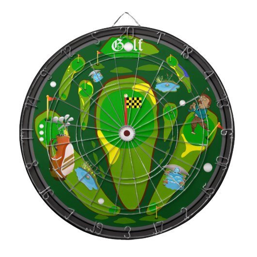 Golf 9-Hole Water Hazard Dartboard Dartbord (Voorkant)