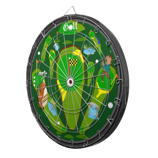 Golf 9-Hole Water Hazard Dartboard Dartbord (Voorkant Rechts)