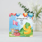 Golf 9e Verjaardag thema voor kind golfer Party Kaart (Staand voorkant)