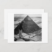 Golf aan de Pyramide  Zwart-wit Briefkaart (Voorkant / Achterkant)