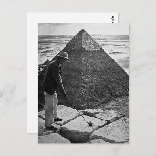Golf aan de Pyramide Zwart-wit Briefkaart (Voorkant / Achterkant)