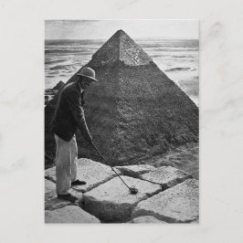 Golf aan de Pyramide Zwart-wit Briefkaart