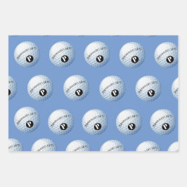 Golf - Aangepaste monogram - Papierblad voor het o Inpakpapier Vel