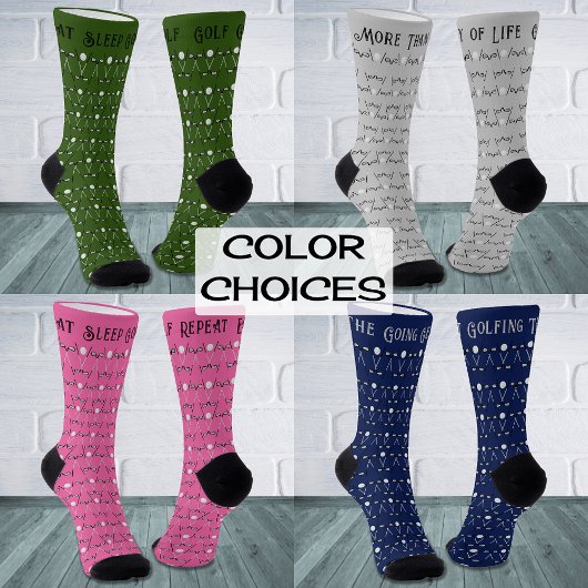 Golf aangepaste tekst patroon marine sokken