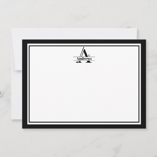 Golf Accent Aangepaste Naam Platte Notitiekaart Notitiekaartje (Voorkant)