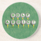 Golf Addict Zandsteen Onderzetter (Voorkant)