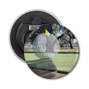 Golf Addiction, Magnetic Bottle Opener. Button Flesopener