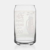 Golf Adem en speel golf Blikvorm Glas (Voorkant)