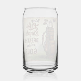 Golf Adem en speel golf Blikvorm Glas