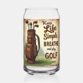 Golf Adem en speel golf Blikvorm Glas (Achterkant)