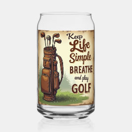 Golf Adem en speel golf Blikvorm Glas