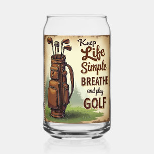 Golf Adem en speel golf Blikvorm Glas