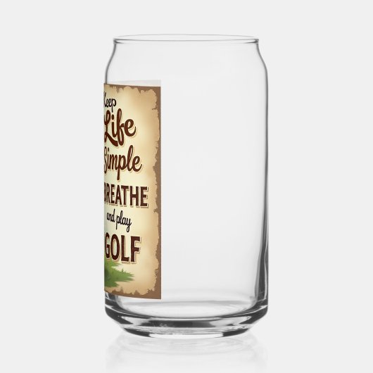 Golf Adem en speel golf Blikvorm Glas (Rechts)