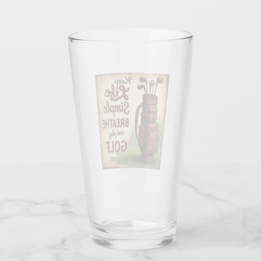 Golf Adem en speel golf Glas (Achterkant)