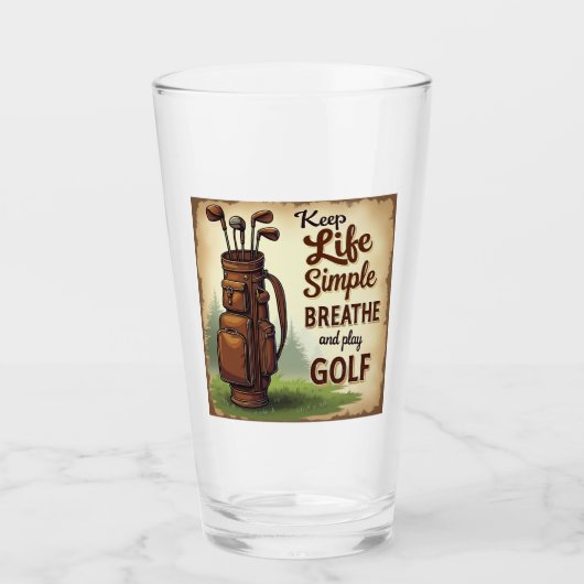 Golf Adem en speel golf Glas (Voorkant)