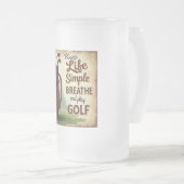 Golf Adem en speel golf Matglas Bierpul (Voorkant rechts)