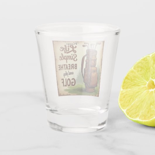 Golf Adem en speel golf Shot Glas (Achterkant)