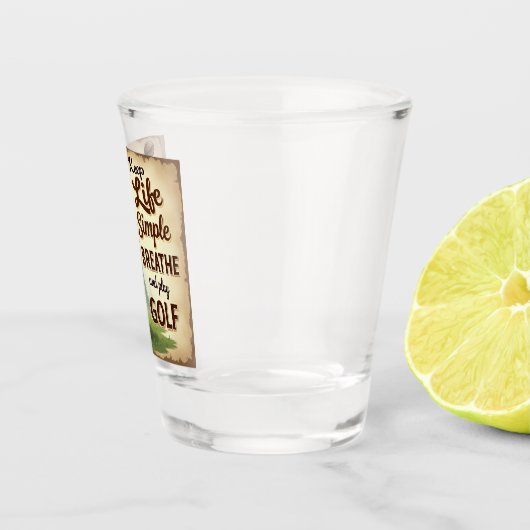 Golf Adem en speel golf Shot Glas (Rechts)