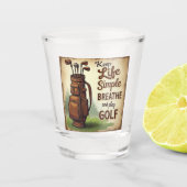 Golf Adem en speel golf Shot Glas (Voorkant)