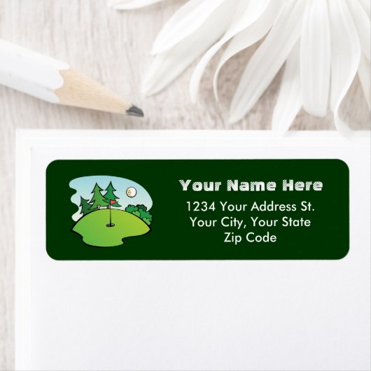 Golf Adresetiketten Etiket (Insitu)