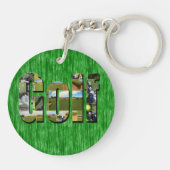 Golf Afbeelding Logo, Sleutelhanger (Achterkant)