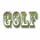 Golf Afbeelding Logo, Sticker (Voorkant)