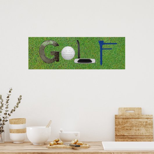 Golf-afbeeldingen Poster (Keuken)