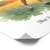 Golf afslaan met vrouwelijke golfer poster (Hoek)