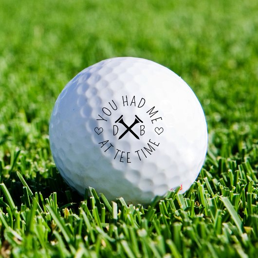 Golf Afslag Tijd Aangepaste Beginletters Koppel Ca Golfballen