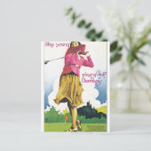 Golf afspelen in Duitsland Poster voor reizen met  Briefkaart (Staand voorkant)