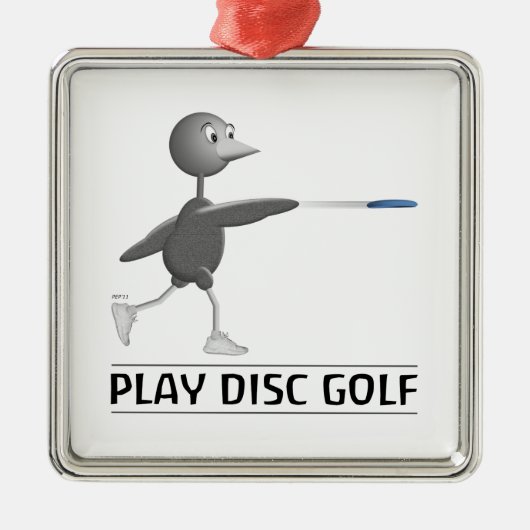 Golf afspelen metalen ornament (Voorkant)