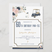 Golf Afstudeer Par-Tee Groen Argyle Aquarel Kaart (Voorkant)