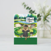 Golf afstudeerbedankje  briefkaart (Staand voorkant)