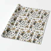 Golf afstudeerfeest gethematiseerd voor kattenlief cadeaupapier (Uitgerold)