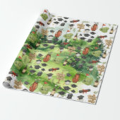 Golf afstudeerfeest gethematiseerd voor kattenlief cadeaupapier (Uitgerold)