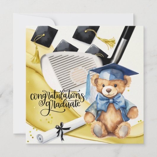 Golf Afstudeerkaart – Gefeliciteerd Afgestudeerde (Voorkant)