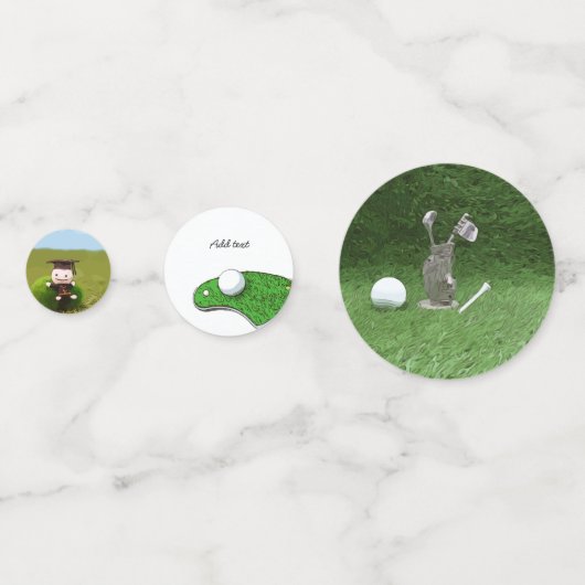 Golf-afstuderen afstuderen confetti (Achterkanten)