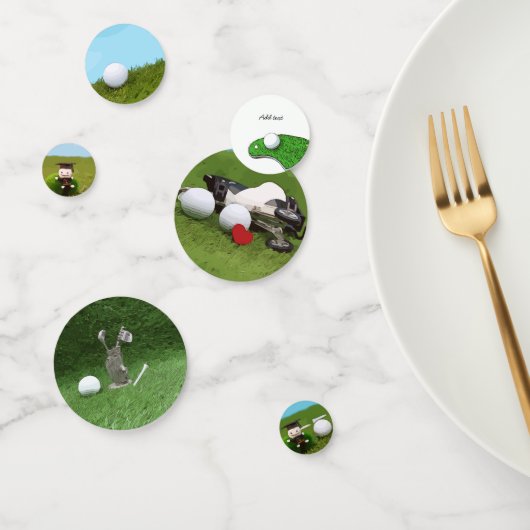 Golf-afstuderen afstuderen confetti (Groep)