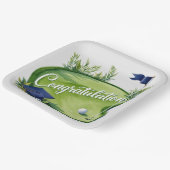 Golf Afstuderen Gefeliciteerd met het putting gree Papieren Bordje (Gebogen)