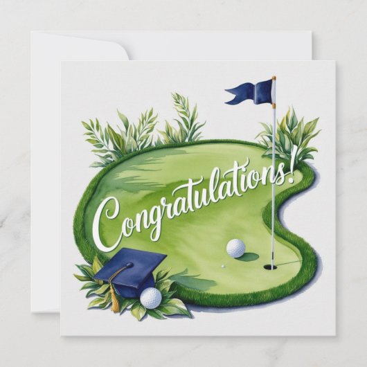 Golf Afstuderen Gefeliciteerd met het zetten van g Kaart (Voorkant)