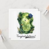 Golf Afstuderen Gefeliciteerd met Par voor golfer Kaart (Voorkant / Achterkant in situ)