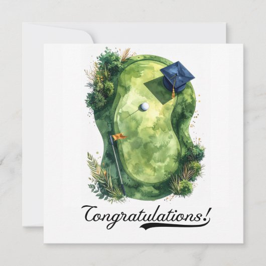 Golf Afstuderen Gefeliciteerd met Par voor golfer Kaart (Voorkant)