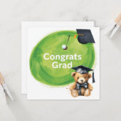 Golf Afstuderen Gefeliciteerd met Par voor golfer Kaart (Voorkant / Achterkant in situ)