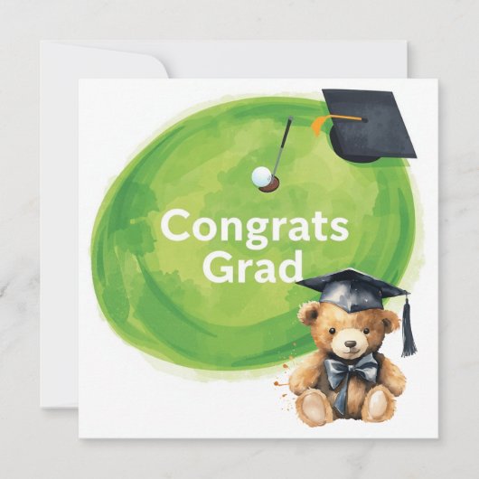 Golf Afstuderen Gefeliciteerd met Par voor golfer Kaart (Voorkant)