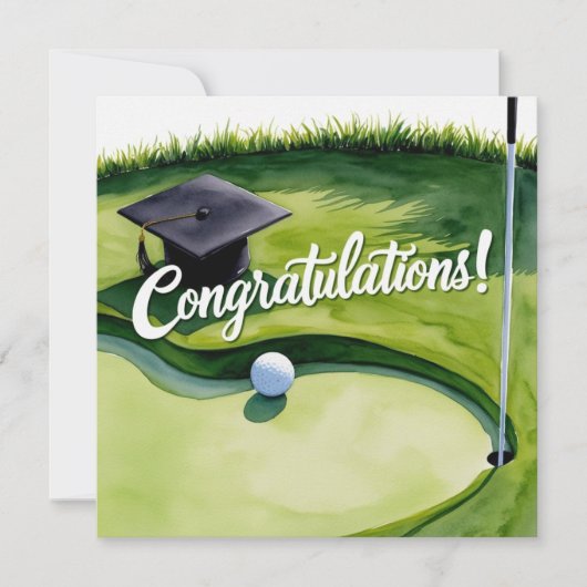 Golf Afstuderen Gefeliciteerd met Par voor golfer Kaart (Voorkant)