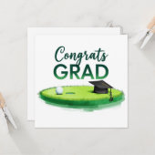 Golf Afstuderen Gefeliciteerd met Par voor golfer Kaart (Voorkant / Achterkant in situ)