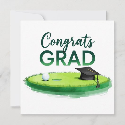 Golf Afstuderen Gefeliciteerd met Par voor golfer Kaart (Voorkant)