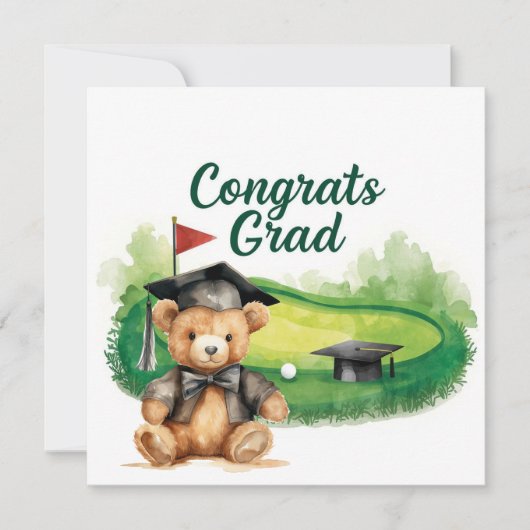 Golf Afstuderen Gefeliciteerd met Par voor golfer Kaart (Voorkant)