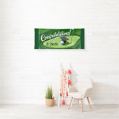 Golf Afstuderen Gefeliciteerd Party op groen Spandoek (Insitu)